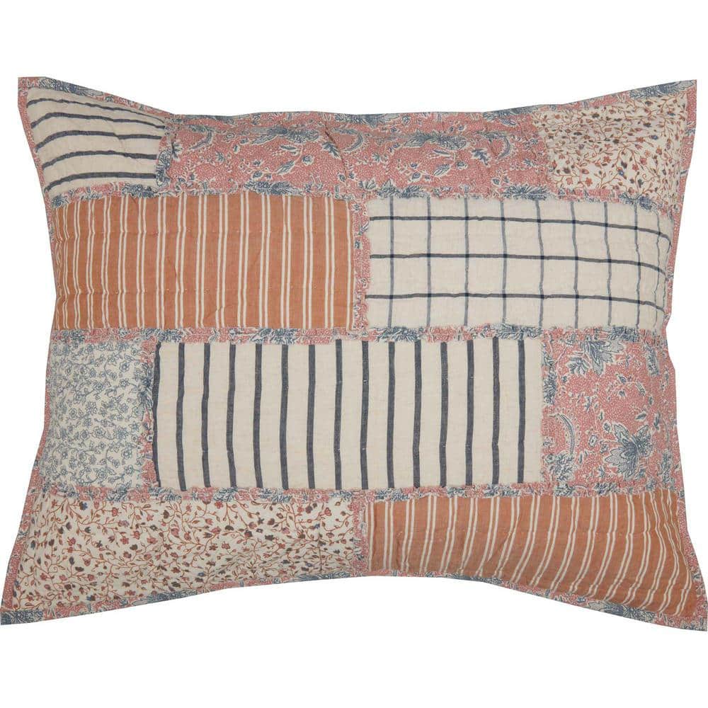 Kaila Patchwork Quilted Cotton Standard Sham in Autumn Hues