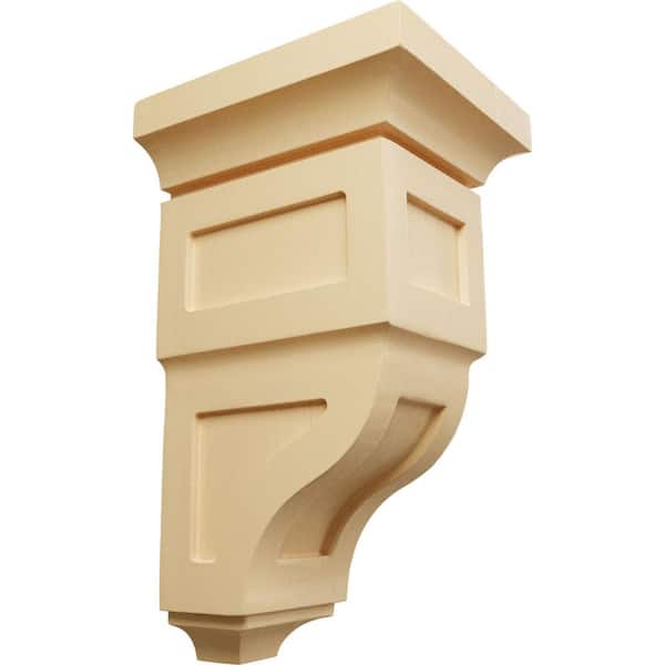Ekena Millwork 5 in. x 10 in. x 5-3/4 in. Maple Medium Reyes Wood Corbel