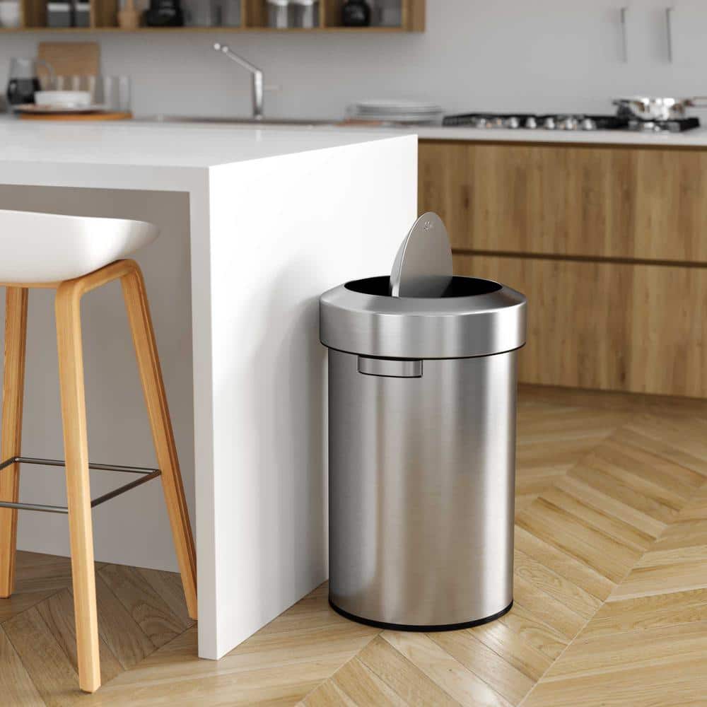 Fingerprint Resistant Stainless Steel 17 Gallon Touchless Trash Can