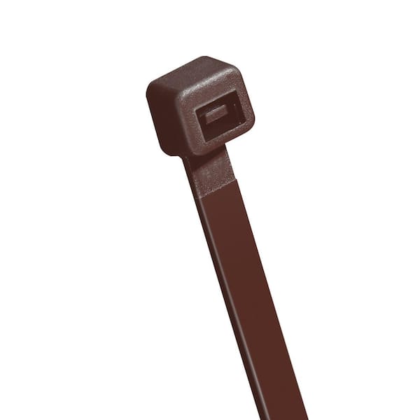 4 in. Miniature Standard UL 21 Rated Cable Zip Ties (100-Pack) (Brown)