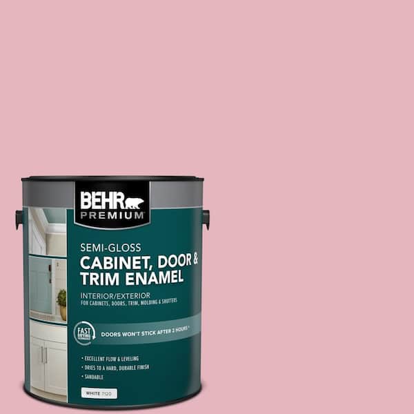 1 gal. #M140-3 Premium Pink Semi-Gloss Enamel Interior/Exterior Cabinet, Door & Trim Paint