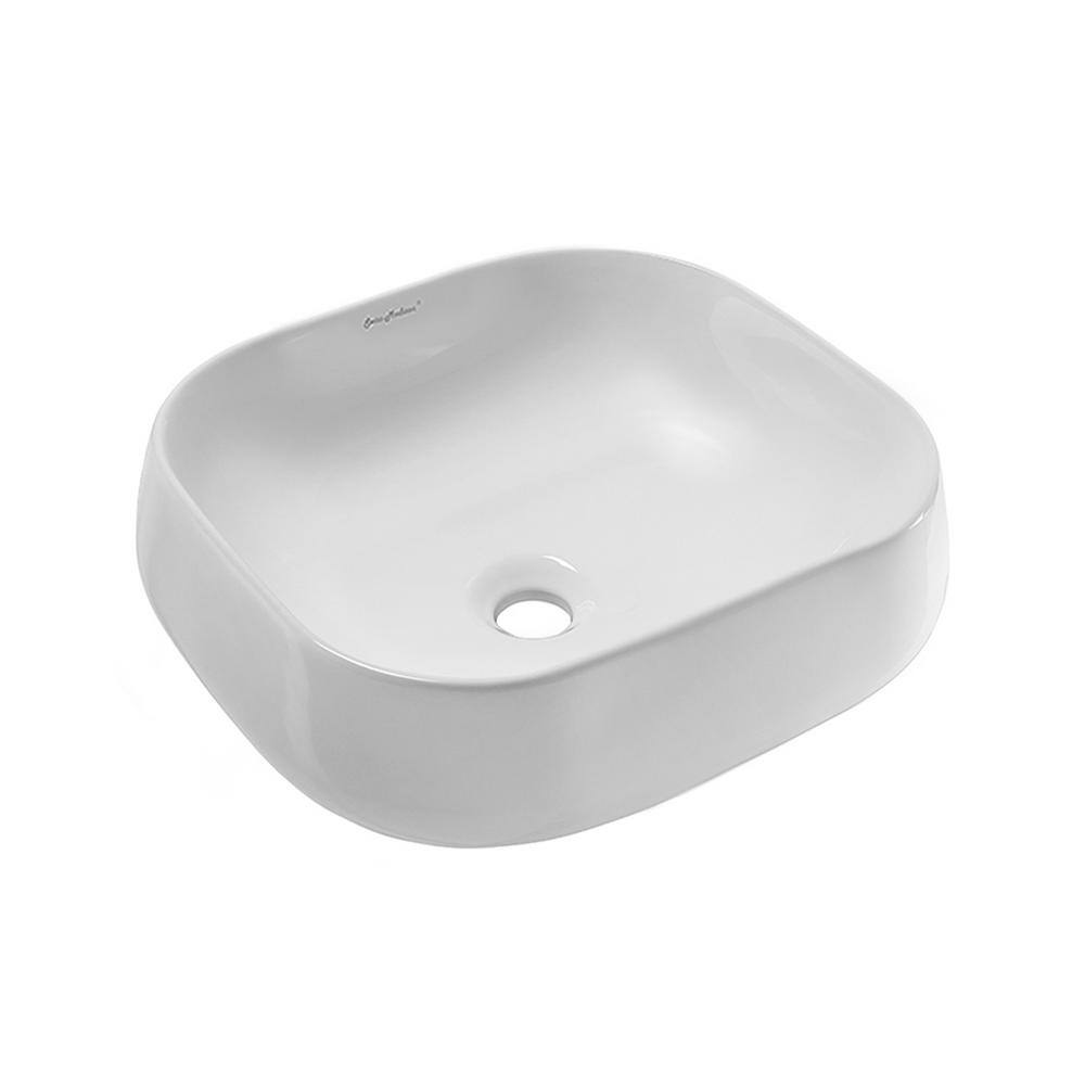 Château White Ceramic Above-Counter Vessel Sink