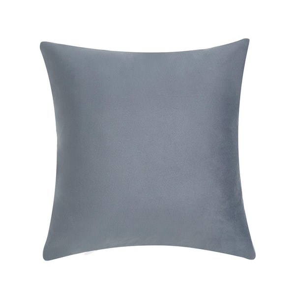 Unbranded Valletta Blue Polyester 20 in. Square Decorative 20 in. x 20 in. Throw Pillow