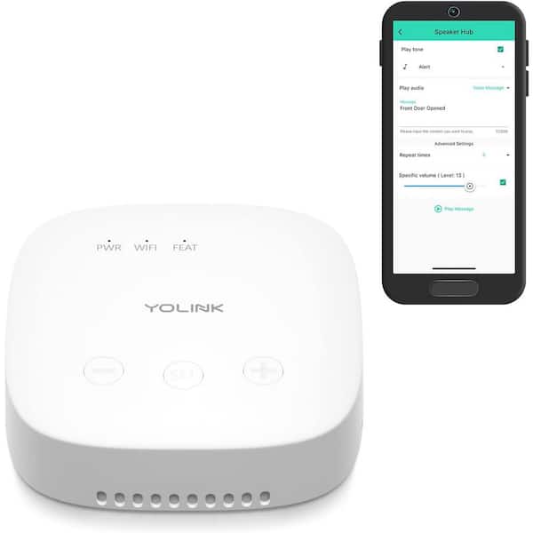 YoLink Smart Home Speaker Hub, Plays Tones/Alarms and Your Text-to-Speech Custom Messages, Voice Announcements