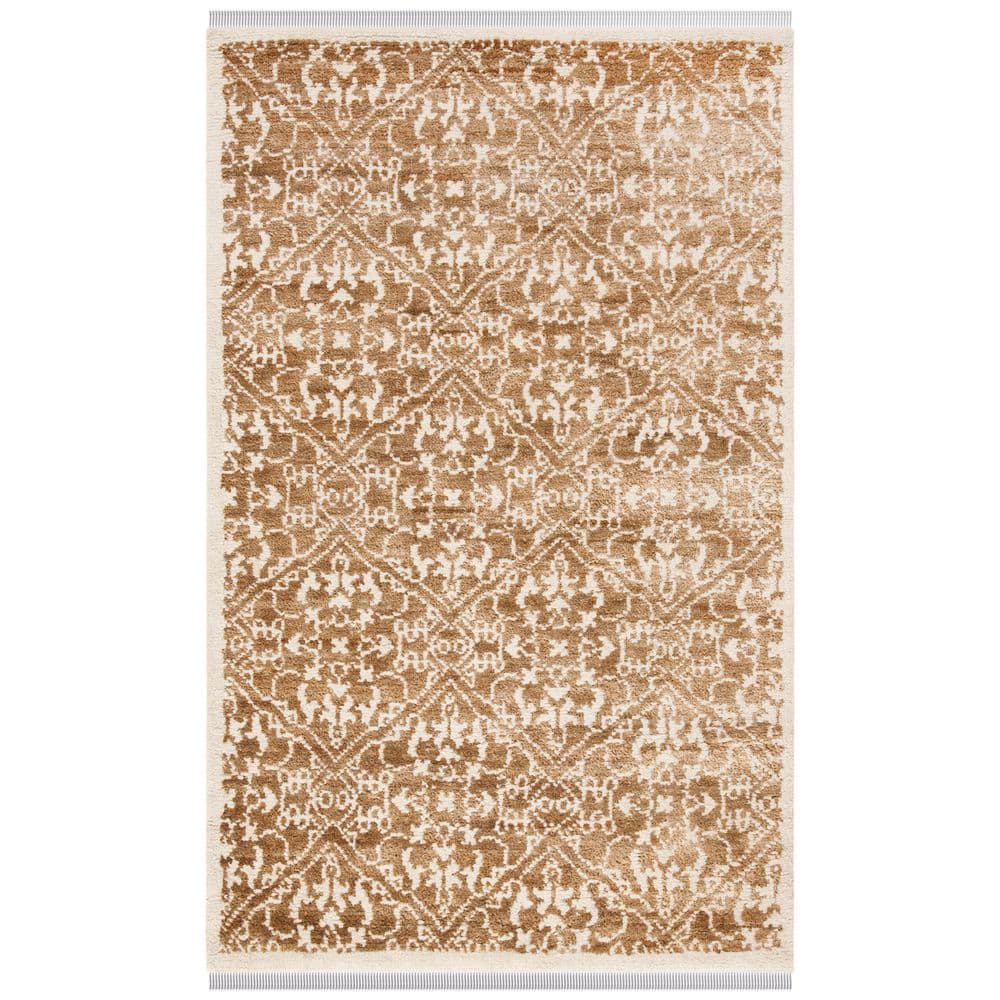 Bohemian 5 ft. x 8 ft. Brown/Beige Ornate Diamond Area Rug price history on PriceWatchPro