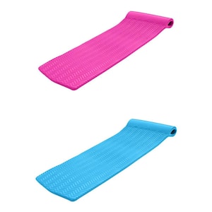 70 in. Flamingo Pink and Marina Blue Serenity Lounger Pool Float