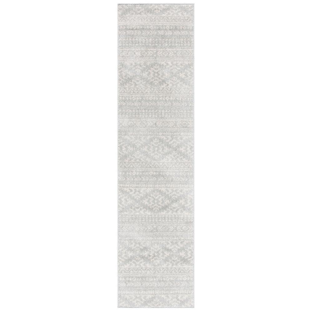 Tulum Light Gray/Ivory 2 ft. x 13 ft. Striped Tribal Geometric Runner Rug price history on PriceWatchPro