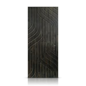 30 in. x 84 in. Hollow Core Charcoal Black Stained Solid Wood Interior Door Slab