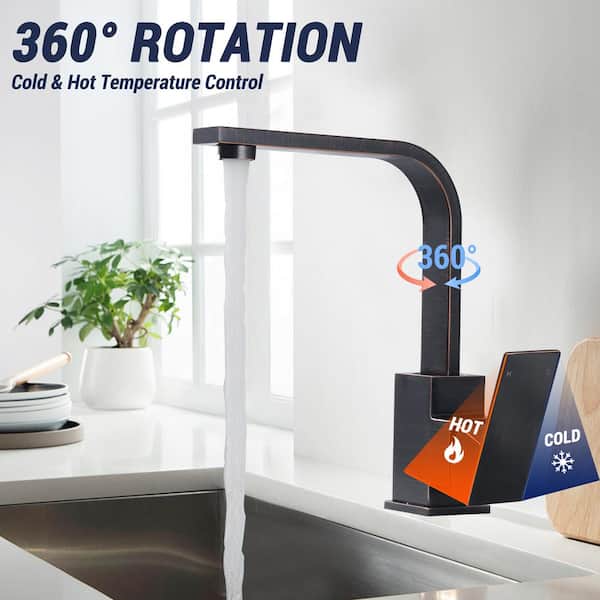 Single Handle Stainless Steel Deck Mount Bar Faucet Deckplate Not Included in Oil Rubbed Bronze