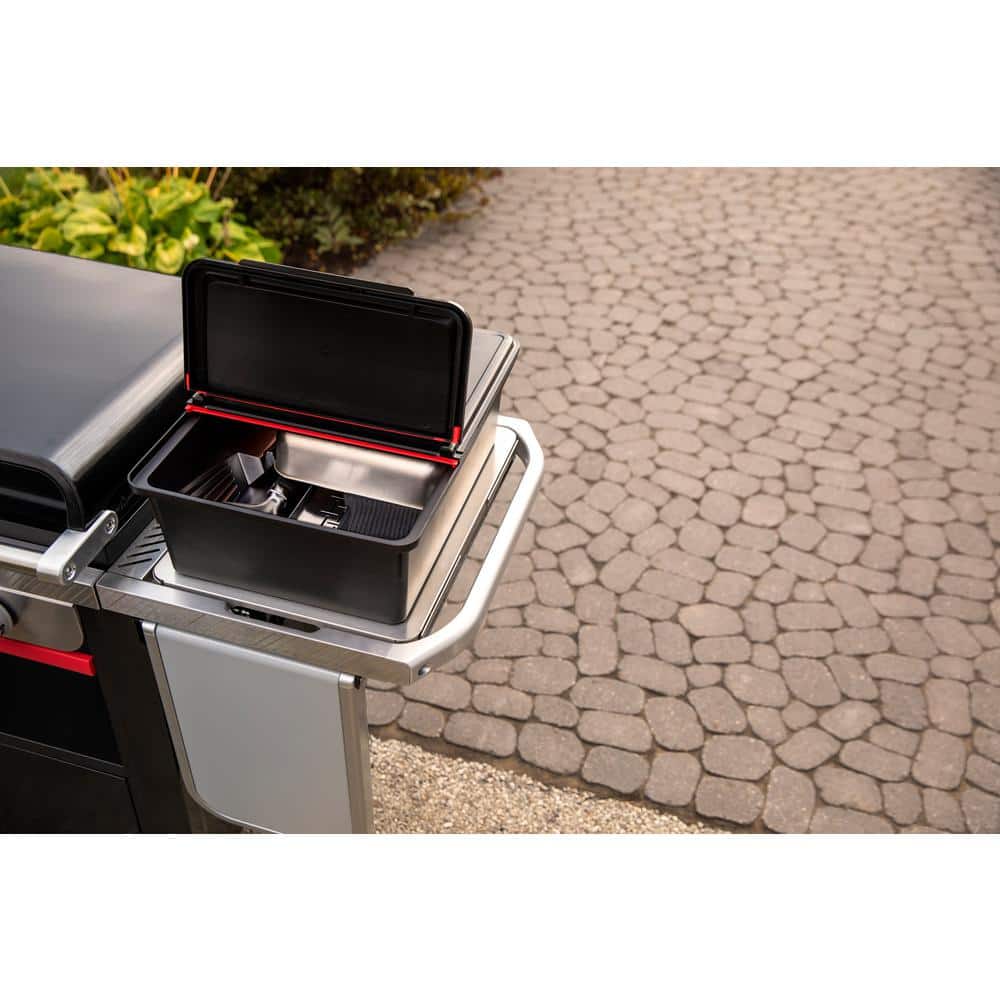 Black Plastic Outdoor Storage Bin with Sealing Lid