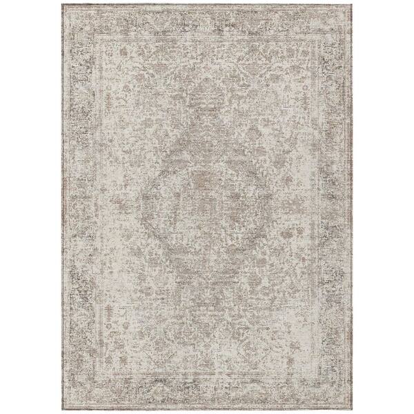 Chantille Machine Washable Indoor/Outdoor Abstract ACN3171 Ivory 8 ft. x 10 ft. Area Rug