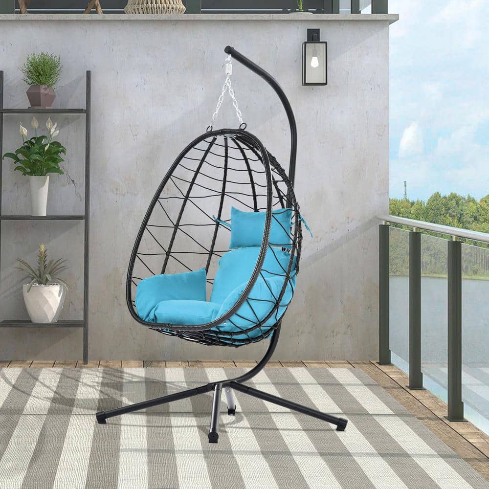 Tunearary Indoor and Outdoor Metal Patio Swing Chairs with Brackets