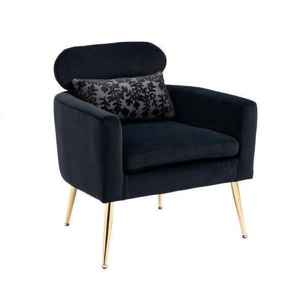 black accent chair chaise