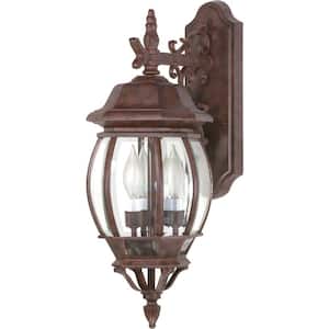 Central Park Old Bronze Outdoor Hardwired Wall Lantern Sconce with No Bulbs Included