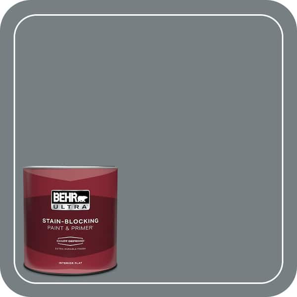 BEHR ULTRA 1 qt. #BNC-39 Peak Point Extra Durable Flat Interior Paint & Primer