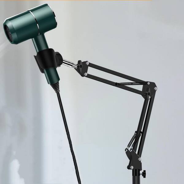 Wudkey Black Hair Dryer Stand, Height Adjustable, Hands Free