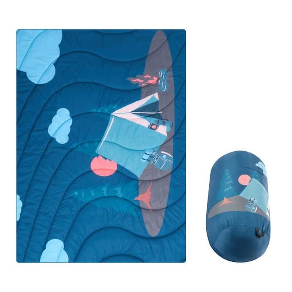 SKYSHALO Camping Blanket, Large Warm Wearable Stadium Blanket, Waterproof & Windproof, Polyester Fiber, Flame Retardant