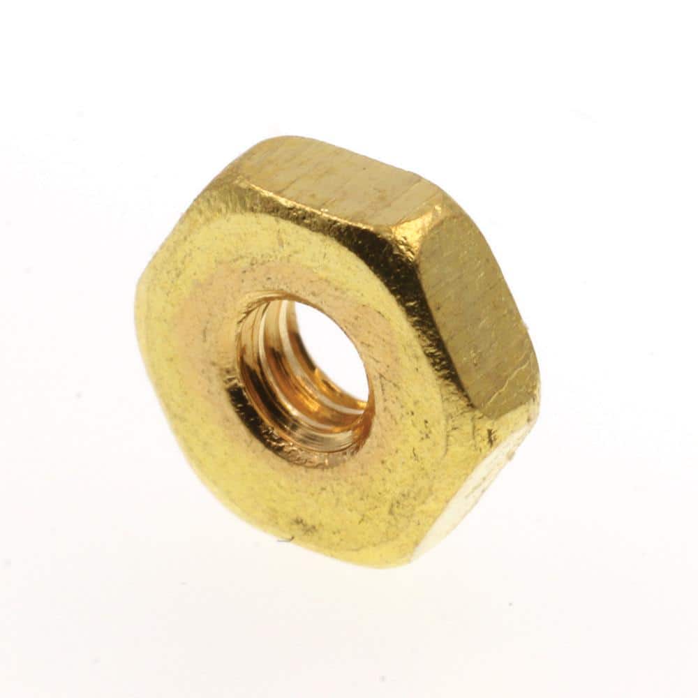 10 Pack 9074534 Machine Screw Hex Nuts 3/8 Inch-16 Solid Brass - View #10