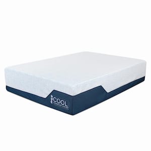 iCOOL Queen Medium Memory Foam Plush 14 in. Bed-in-a-Box Mattress
