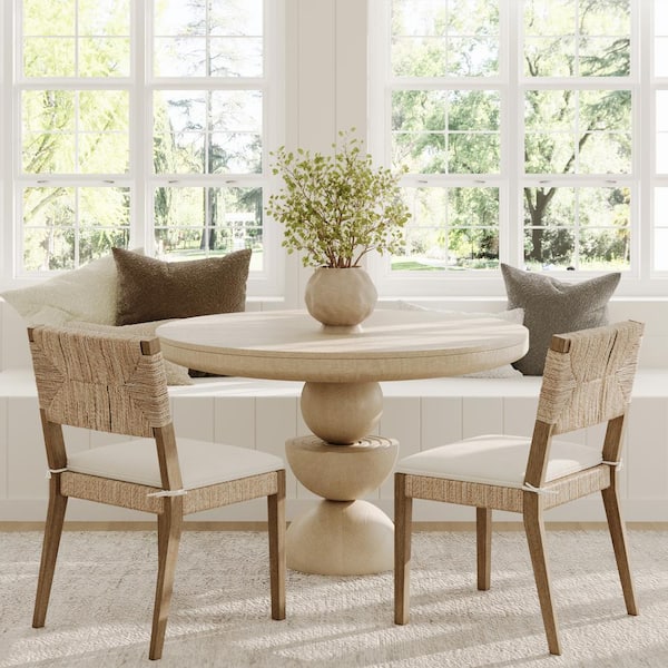 Nathan James Beacon Wire Brushed Light Brown Foam Seat Cream