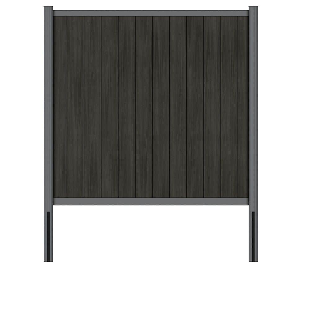 UltraEasy 6 ft. x 6 ft. Indian Ebony Composite Flat Style Vertical Fence Panel Kit with Gray Frame price history on PriceWatchPro