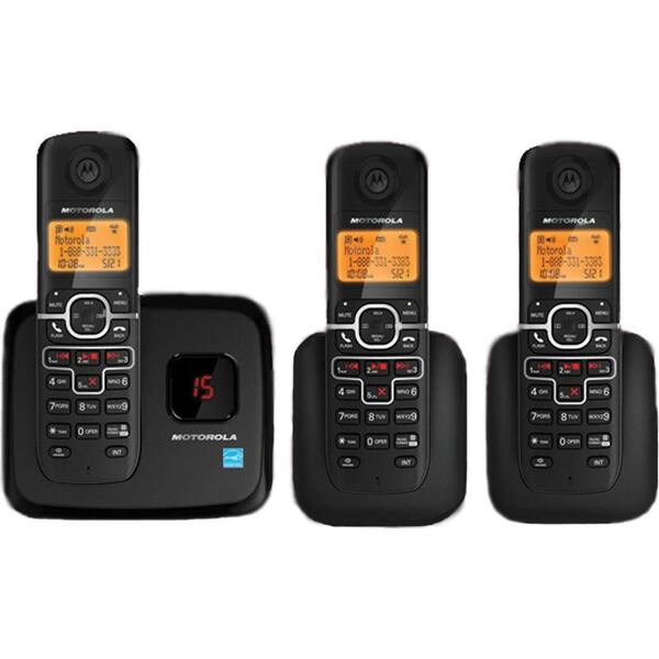 MOTOROLA DECT. 6.0 Digital Cordless Phone with 3-Handsets and Answering System