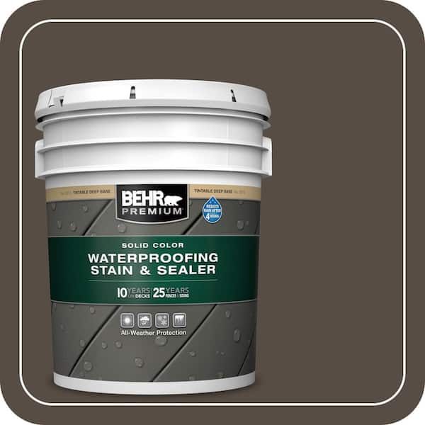 5 gal. #SC-103 Coffee Solid Color Waterproofing Exterior Wood Stain and Sealer