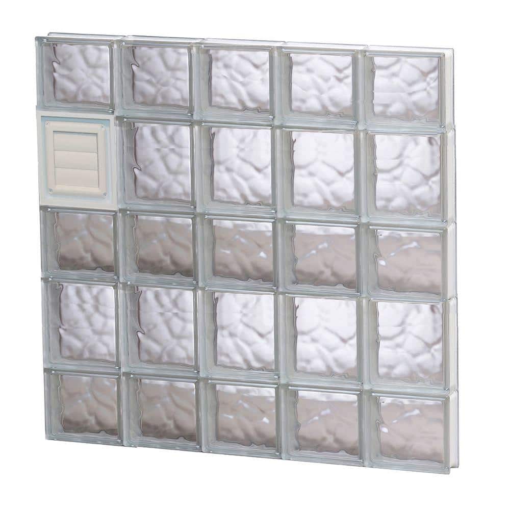 28.75 in. x 32.75 in. x 3.125 in. Frameless Wave Pattern Glass Block Window with Dryer Vent price history on PriceWatchPro
