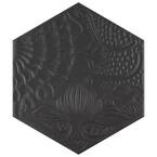 Gaudi Hex Black 8-5/8 in. x 9-7/8 in. Porcelain Floor and Wall Tile (11.56 sq. ft. / case)