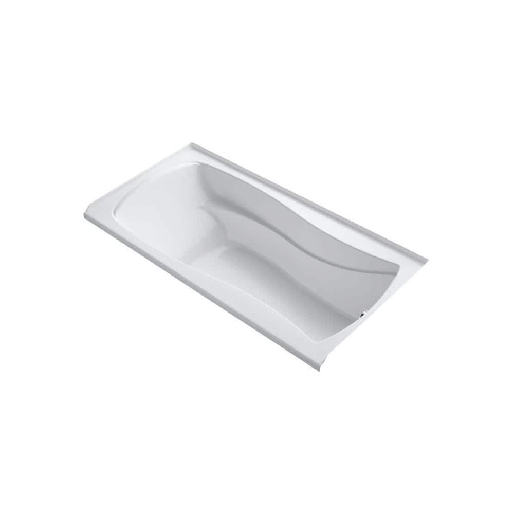 Mariposa 72 in. x 36 in. Rectangular Soaking Bathtub with Right-Hand Drain 