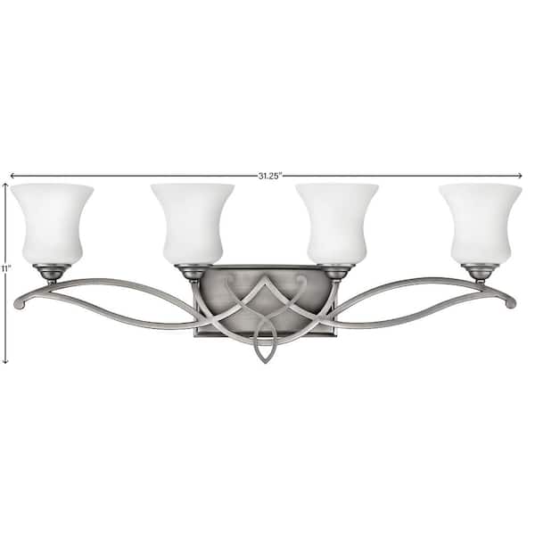 HINKLEY - Brooke 31.25 in. 4 Light Antique Nickel Vanity Light
