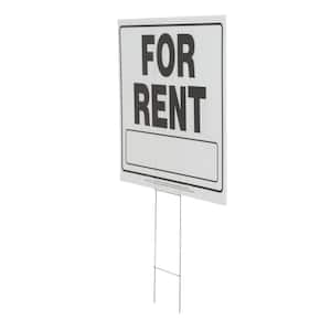 20 in. x 24 in. Corrugated Plastic for Rent Sign