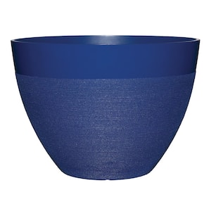 Decatur 22 in. Sapphire Blue Resin Planter