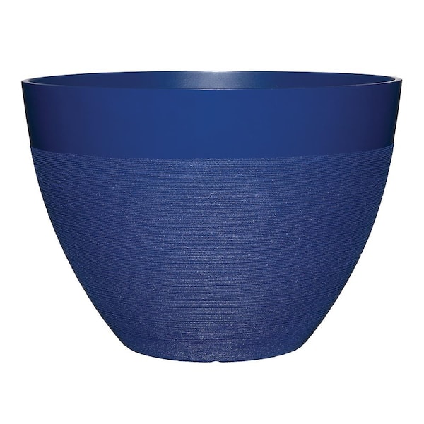 Decatur 22 in. Sapphire Blue Resin Planter