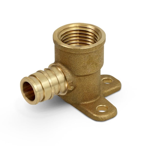 PLUMBFLEX 1/2 in. x 1/2 in. PEX A x FIP Expansion Pex Drop Ear Elbow, Lead Free Brass 90° for Use in Pex A-Tubing