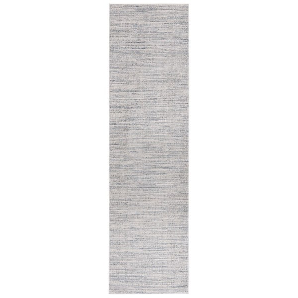 Dune Blue/Gray 2 ft. x 8 ft. Machine Washable Abstract Striped Runner Rug