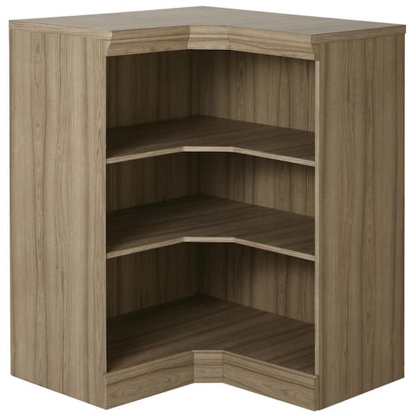 null Manhattan Modular 3-Shelf Storage Corner Cabinet in Natural