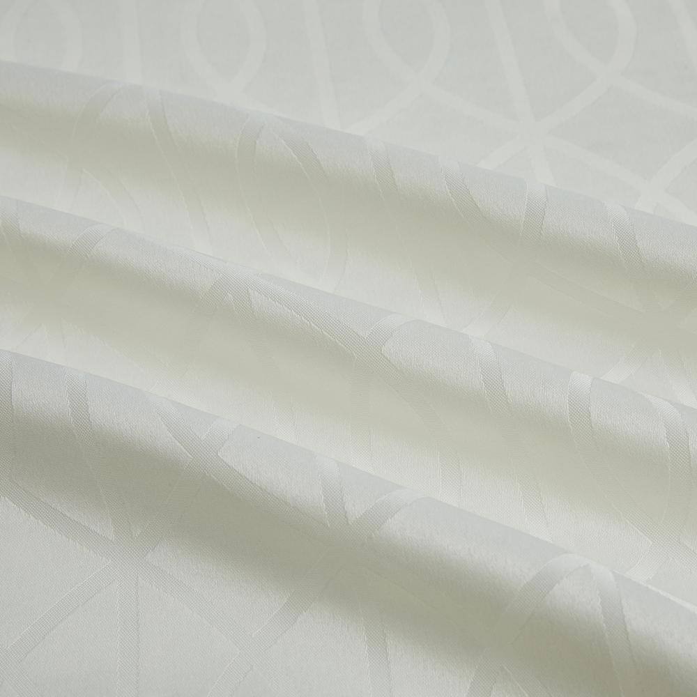 Ivory Jacquard Teflon Treated Rectangular Tablecloth, 60 x 120 Inch