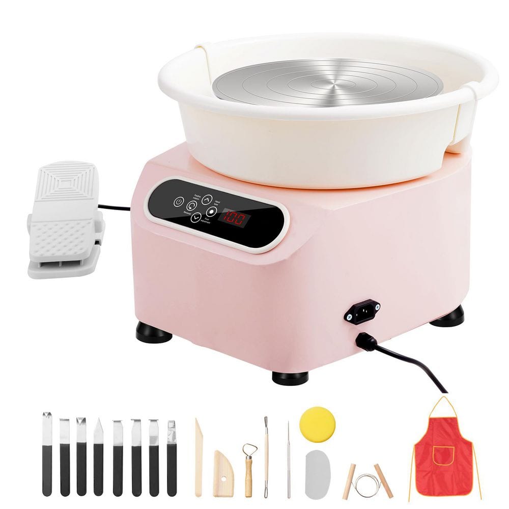 Pottery Wheel, 10 in. Pottery Forming Machine, 350W Electric Wheel, Direct Drive Ceramic Wheel with Shaping Tools, Pink price history on PriceWatchPro