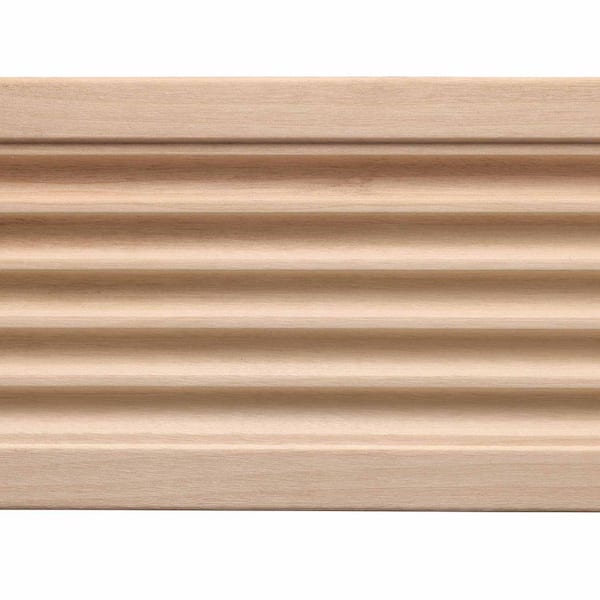 3/4 in. x 4 in. x 7 ft. Oak Wood Ribbed Fluted Casing Moulding