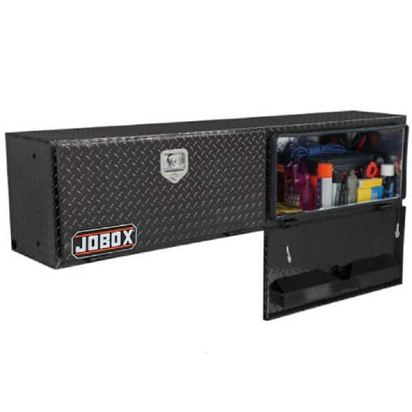 Crescent Jobox 96 in. Black Diamond Plate Aluminum Top Mount Truck Tool Box with Mounting Kit