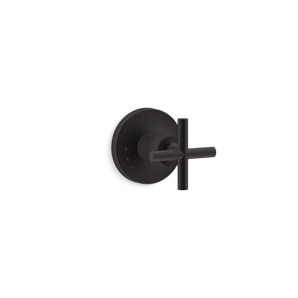 KOHLER Purist 1Handle Valve Trim Kit with Cross Handle in Matte Black