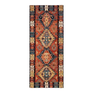 Serapi One-of-a-Kind Traditional Orange 4 ft. x 10 ft. Hand Knotted Tribal Area Rug