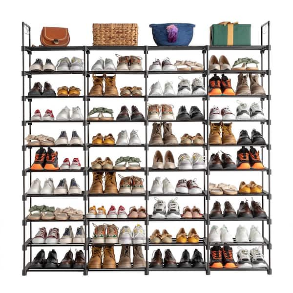 9-Tier Shoe Rack Organizer 72 Pairs Stackable Shoe Storage Cabinet