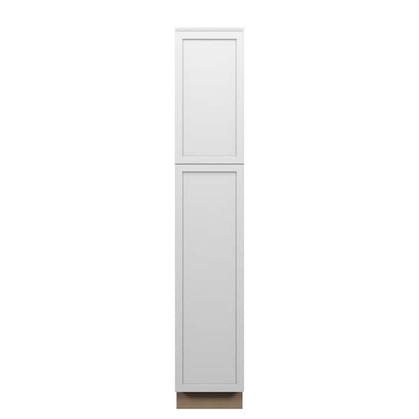 Westport Shaker 15 in. W x 90 in. H x 24 in. D in Painted White Plywood Assembled Pantry Cabinet