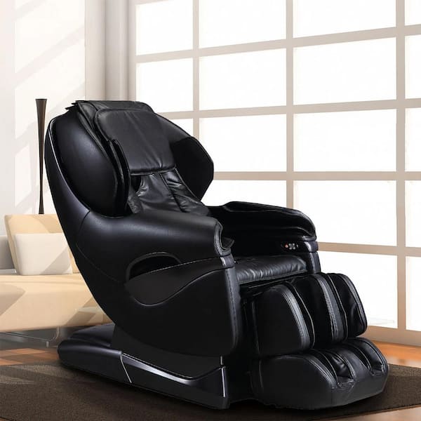 Pro 8500 Series Black Faux Leather Reclining 2D Massage Chair with Zero Gravity, Foot and Calf Massage, Heated Seat