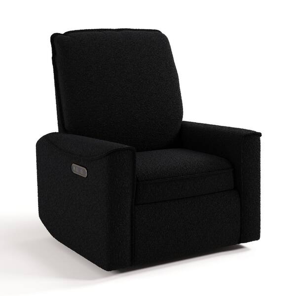 Santos Black Boucle Power Recliner