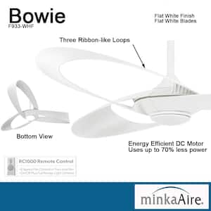 Bowie 52 in. 6 Fan Speeds Ceiling Fan in Flat White with Remote Control