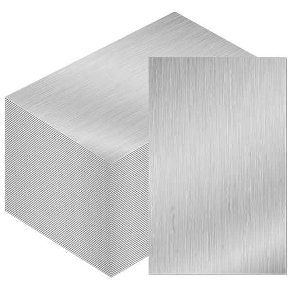 0.41 ft x 0.58 ft Aluminum Roof Panels, 0.0078in Thick Silver Metal Roof Flashing Sheet for Weatherproofing (120-Pack)