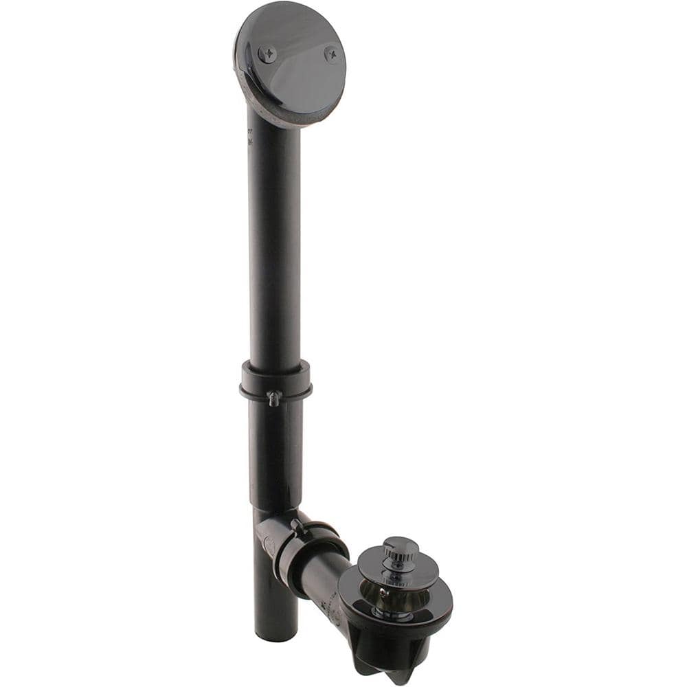 Matte Black Polypropylene Tub Drain Assembly with Twist and Close Mechanism